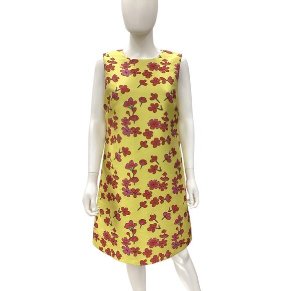 Alice+Olivia Dress Women’s Size 12 Shift Style Sleeveless Lined Flower Pattern - Picture 1 of 5